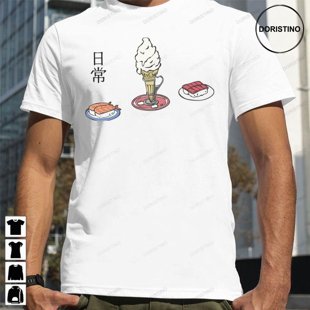 Ice Cream And Sushi Nichijou Awesome Shirts